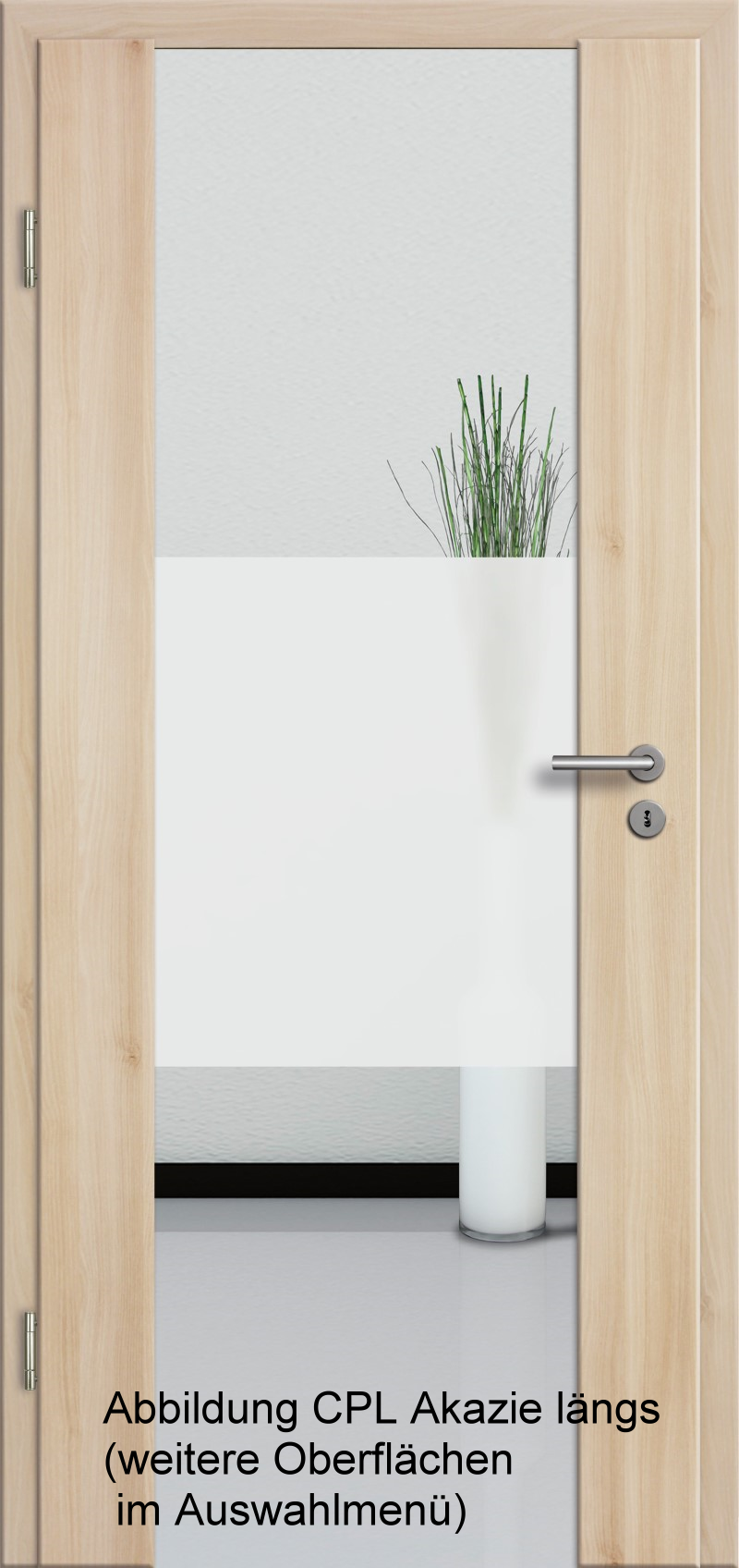 Holzglastür mit Glasmotiv Sand 33