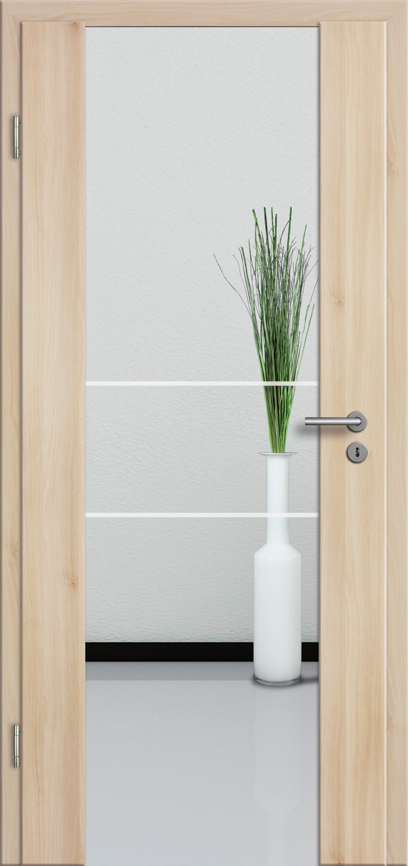 Holzglastür mit Glasmotiv Sand 21