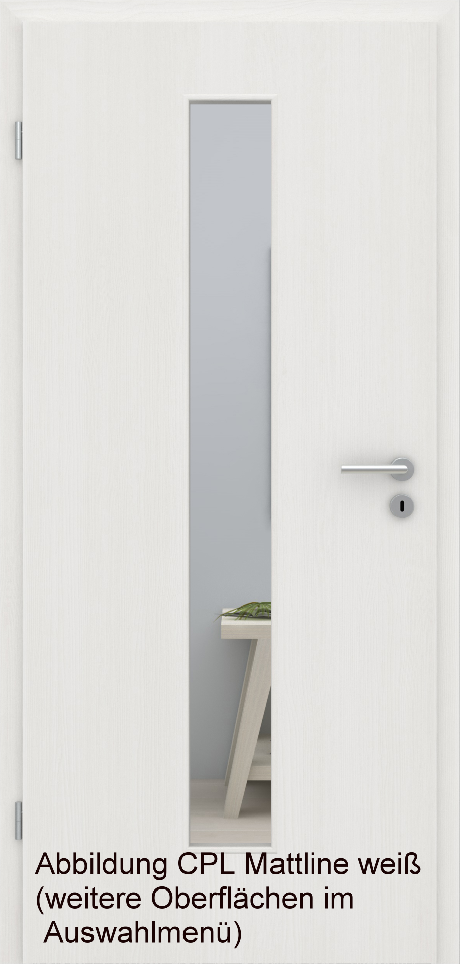 Tür Designkante mit Lichtausschnitt LA008/M