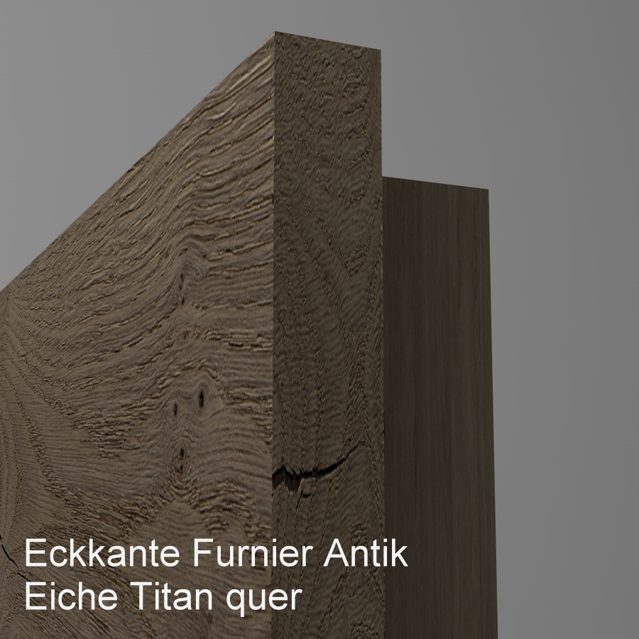 Tür Furnier ANTIK  mit Lichtausschnitt LA008/DS