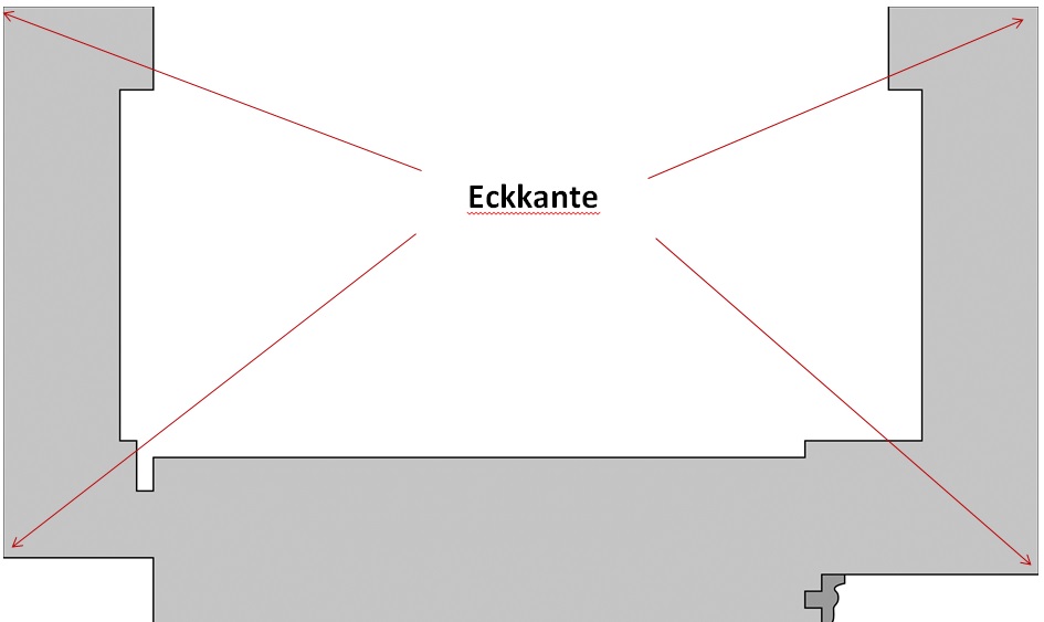 Zarge Eckkante für Ganzglastüren