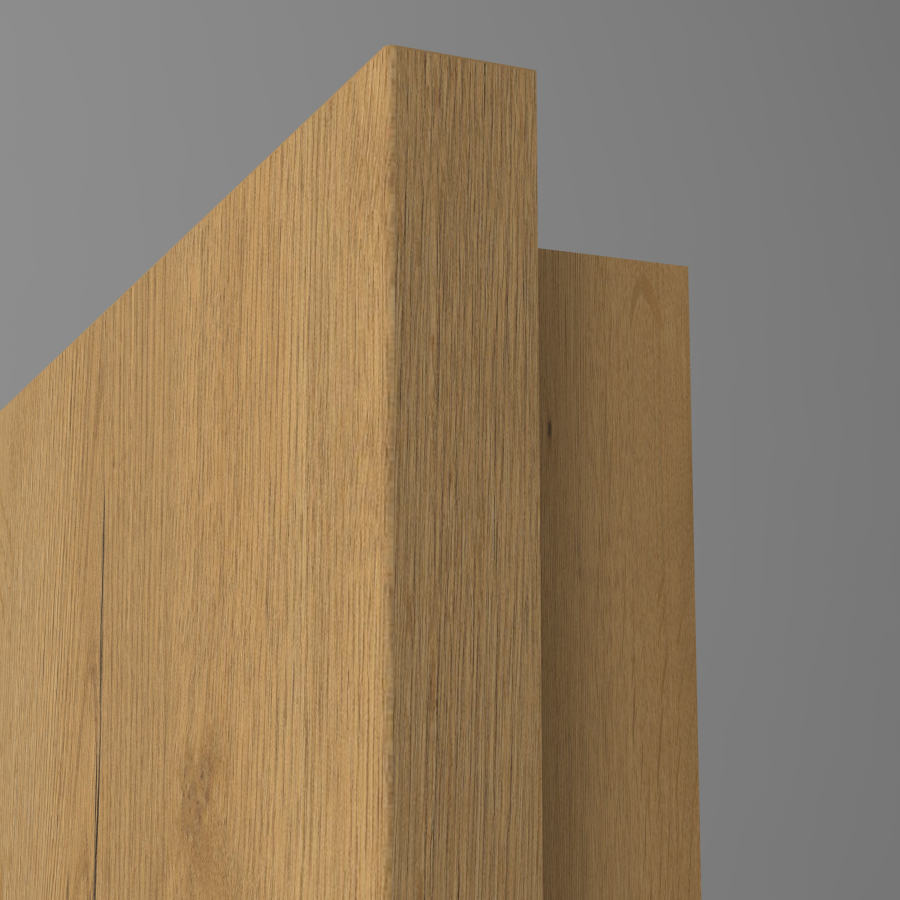 Tür CPL Natural Touch Fachwerk Eiche Honig längs