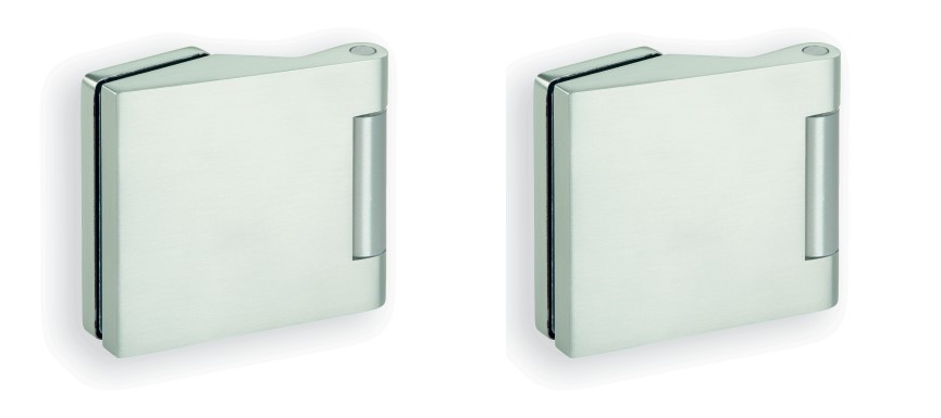 Glastürschloss + Band-Set MODERN Edelstahl