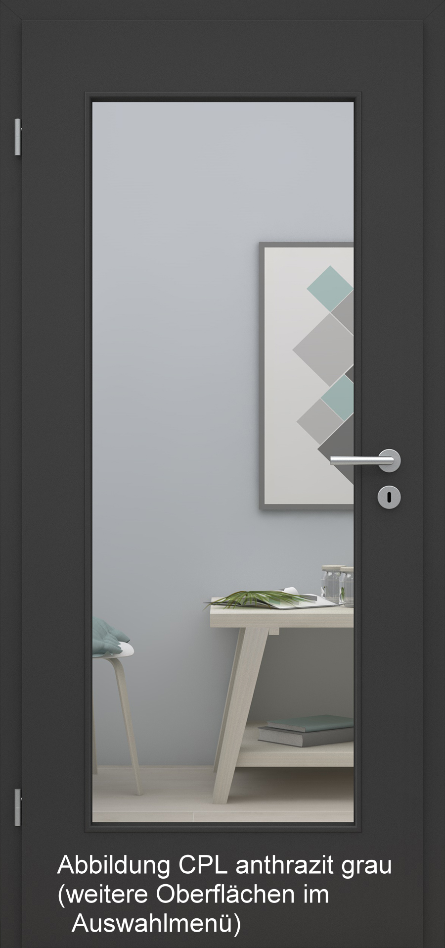 Tür Designkante mit Lichtausschnitt LA XL