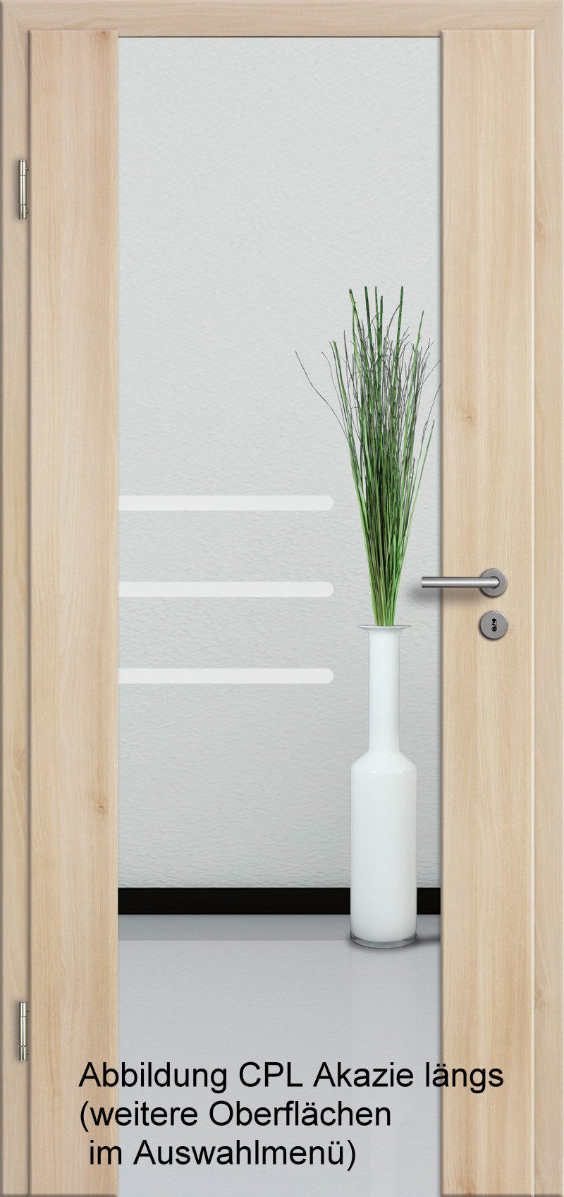Holzglastür mit Glasmotiv Sand 28
