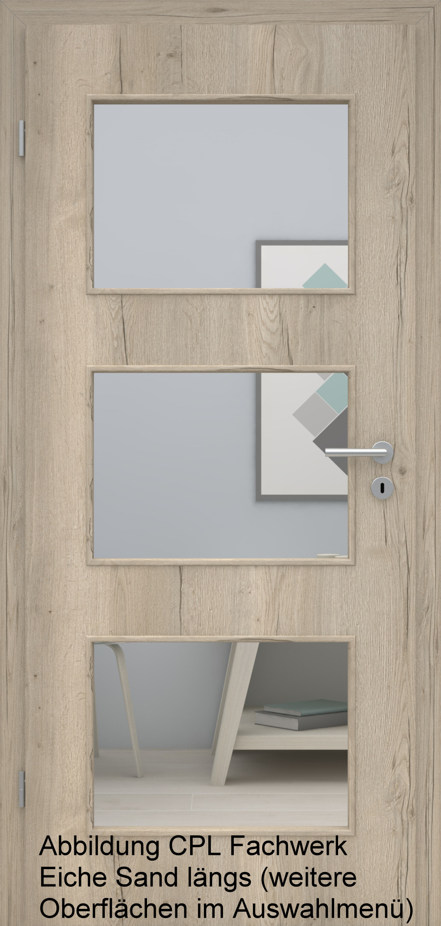 Tür Designkante mit Lichtausschnitt LA003