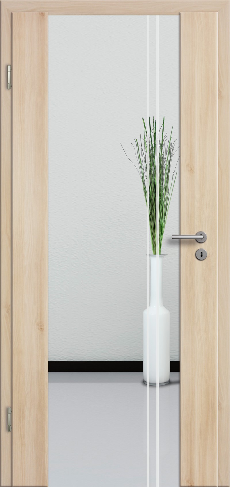 Holzglastür mit Glasmotiv Sand 23