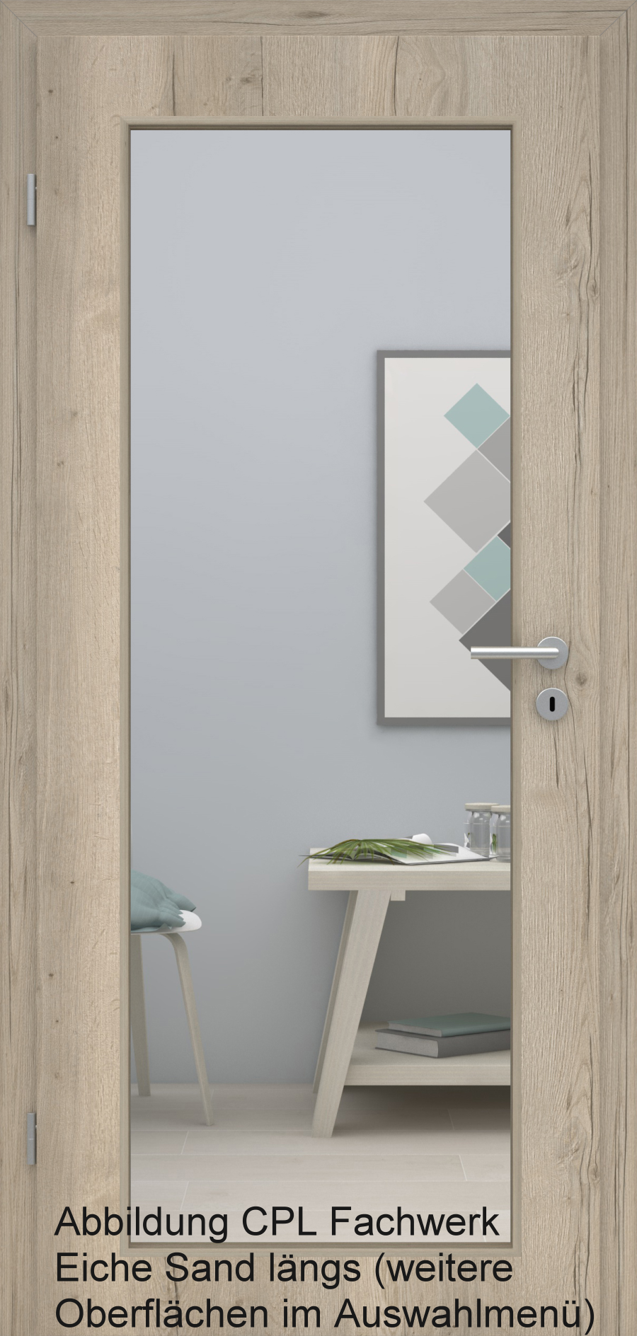 Tür Designkante mit Lichtausschnitt LA XL
