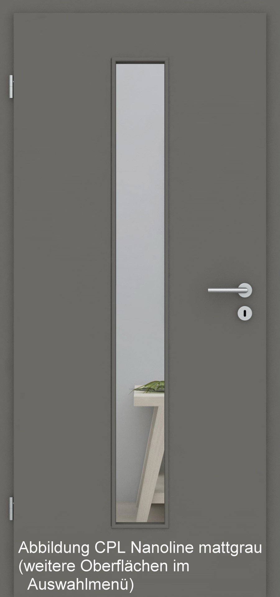 Tür Designkante mit Lichtausschnitt LA008/M