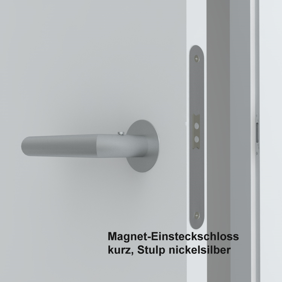 Tür + Zarge stumpfeinschlagend Typ OS (= ohne Schlüsselloch)