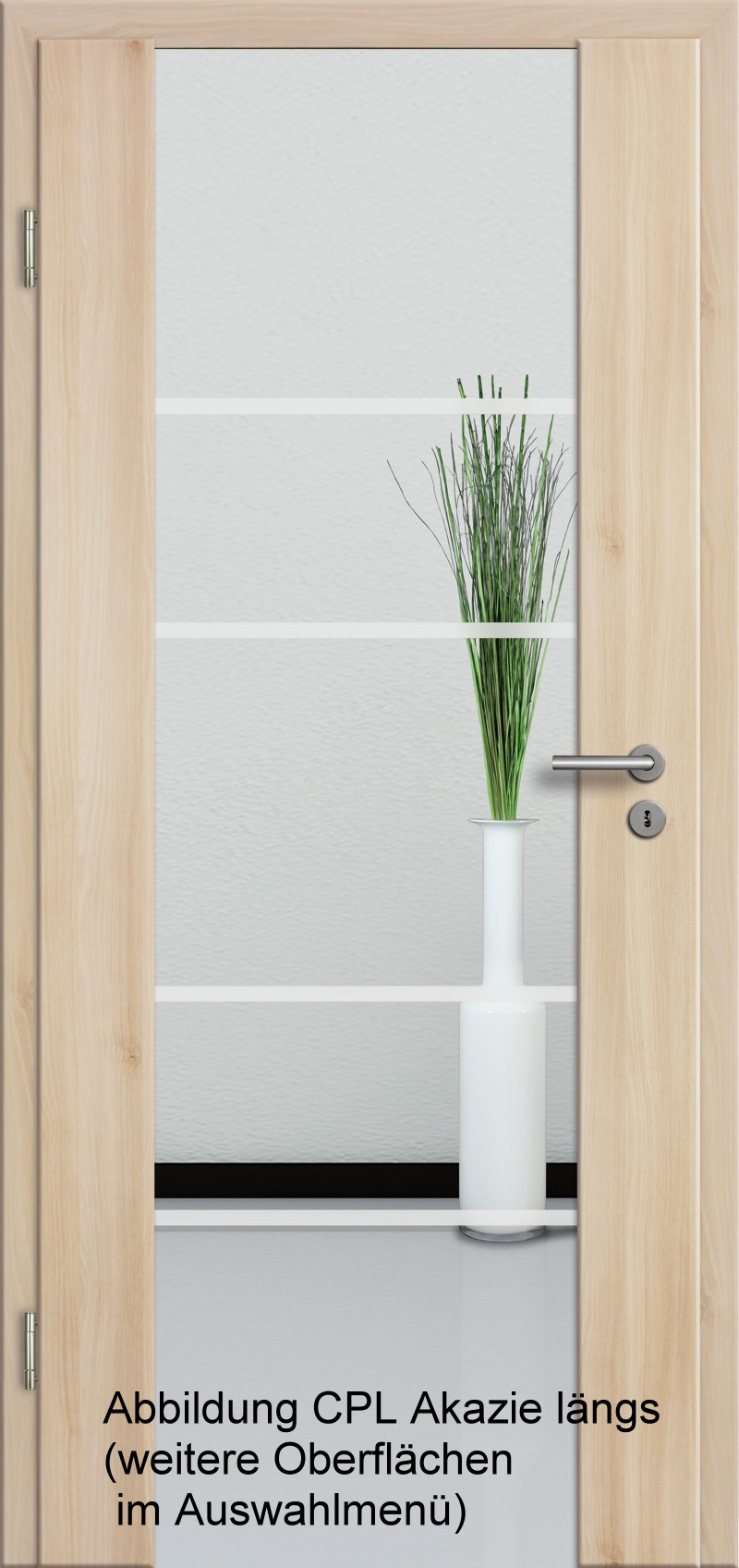 Holzglastür mit Glasmotiv Sand 29